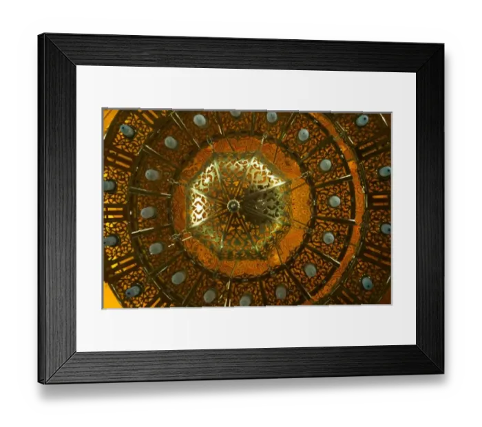 Framed Print : Looking up at the colorfully designed Chandilier in Abu-Al-Abbas Mursi Alexandria Egypt Framed Print : Looking up at the colorfully designed Chandilier in Abu-Al-Abbas Mursi Alexandria Egypt
