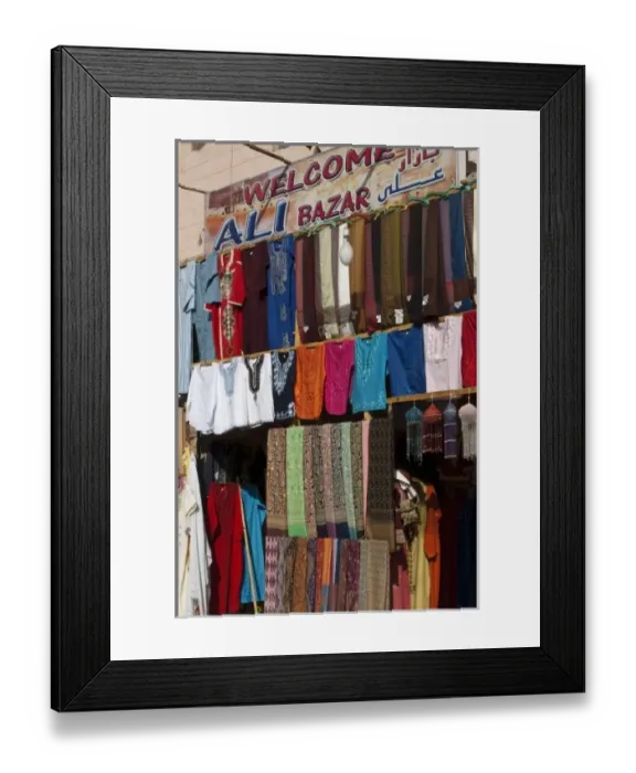 Framed Print : Egypt, Aswan. Clothing shops in the market Framed Print : Egypt, Aswan. Clothing shops in the market
