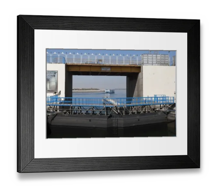 Framed Print : Egypt, Esna. Lock on Nile