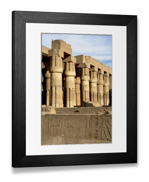 Framed Print : Egypt, Luxor, Temple. Papyrus capitals of the hypostyle. New Kingdom. Ancient Thebes Framed Print : Egypt, Luxor, Temple. Papyrus capitals of the hypostyle. New Kingdom. Ancient Thebes