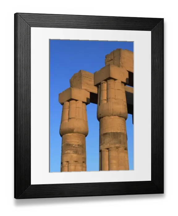 Framed Print : Egypt, Temple of Luxor. Fasciculated columns with papyrus capitals of hypostyle. New Kingdom