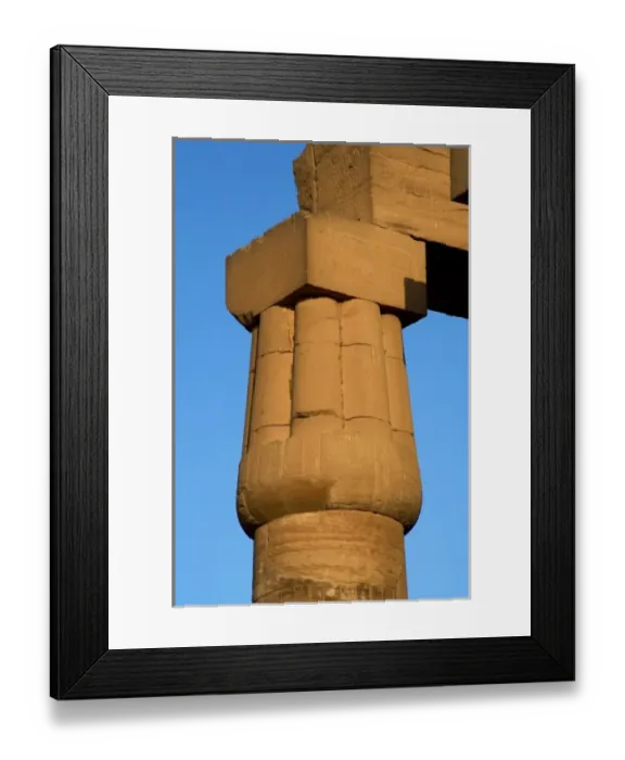 Framed Print : Egypt, Temple of Luxor. Fasciculated columns with papyrus capitals of hypostyle. New Kingdom Framed Print : Egypt, Temple of Luxor. Fasciculated columns with papyrus capitals of hypostyle. New Kingdom