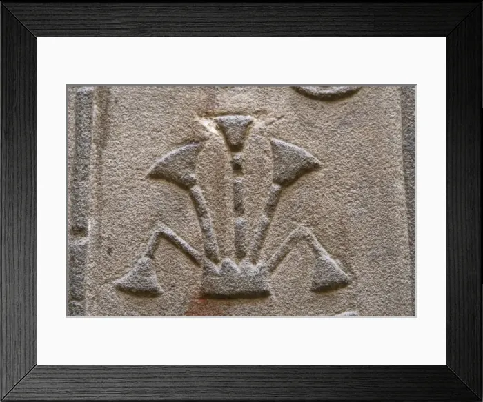 Framed Print : Hieroglyphic writing. Relief. New Empire. Temple of Luxor. Egypt