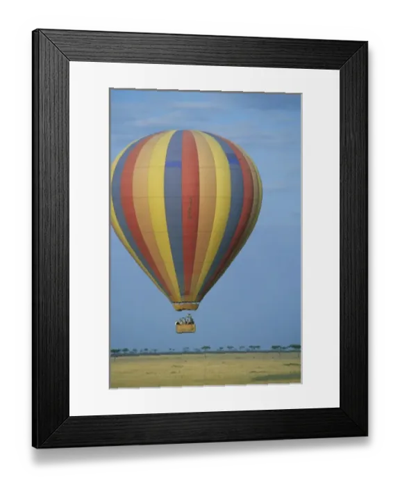 Framed Print : Africa, Kenya, Masai Mara, hot air balloons