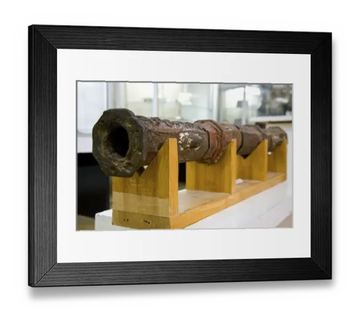 Framed Print : Jordan, Amman. Bronze cannon, Mamluk Period, 13th Century AD, National Archeological Museum Framed Print : Jordan, Amman. Bronze cannon, Mamluk Period, 13th Century AD, National Archeological Museum