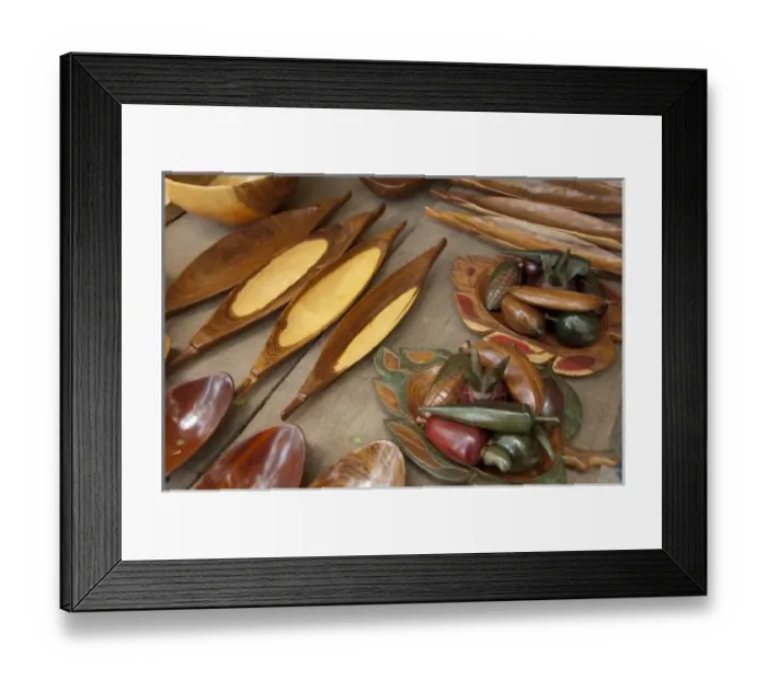 Framed Print : Africa, Gambia. Capital city of Banjul. Typical hand carved wooden souvenirs Framed Print : Africa, Gambia. Capital city of Banjul. Typical hand carved wooden souvenirs