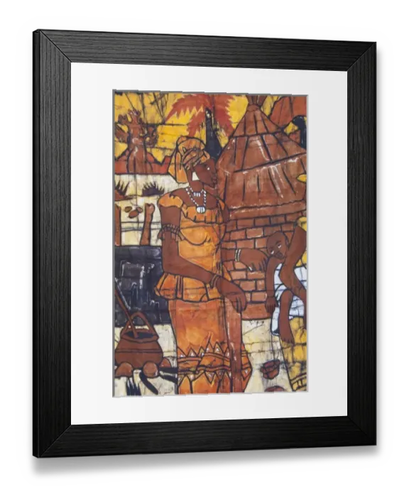 Framed Print : Africa, Gambia. Capital city of Banjul. Local batik workshop, colorful hand-painted Framed Print : Africa, Gambia. Capital city of Banjul. Local batik workshop, colorful hand-painted