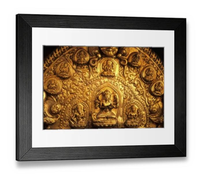 Framed Print : Gold sculpture artwork in Bali Indonesia Framed Print : Gold sculpture artwork in Bali Indonesia