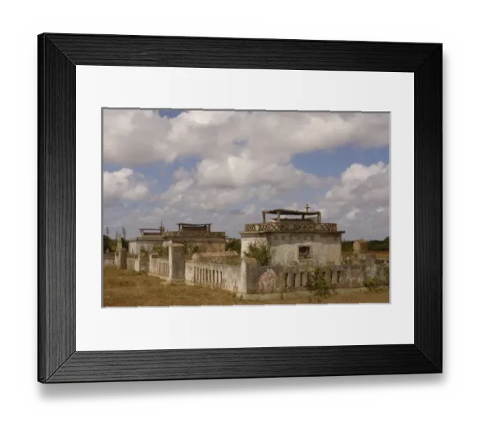 Framed Print : Antandroy Tomb. Prominent tombs usually decorated with aloalo (sculptured