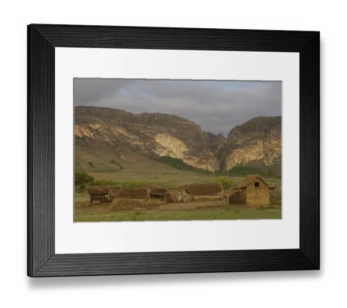 Framed Print : Canyon des makis (Ring-tailed lemur canyon) cutting into the sandstone rocks. Isalo National Park