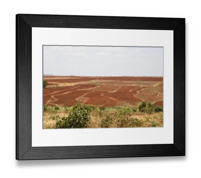 Framed Print : Africa; Malawi; Dadza; Plowed fields near Dadza Framed Print : Africa; Malawi; Dadza; Plowed fields near Dadza
