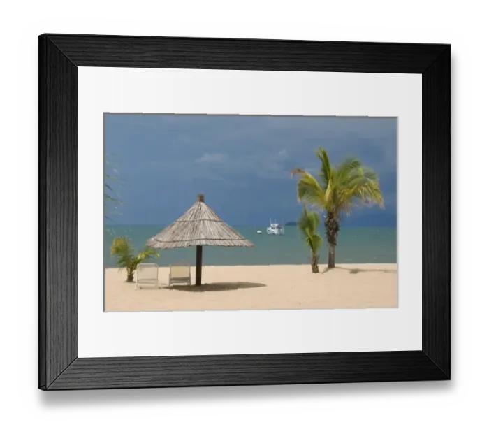 Framed Print : Africa; Malawi; Mangochi; Lake Malawi; Approaching storm at Club Makakola