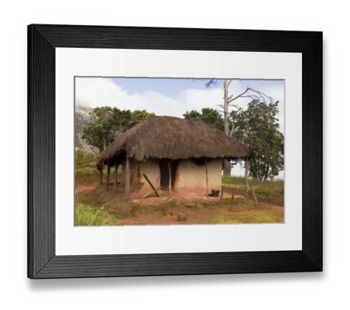 Framed Print : Africa; Malawi; Mt Mulanje; Small hut for bathroom at Thuchila on Mt. Mulanje Framed Print : Africa; Malawi; Mt Mulanje; Small hut for bathroom at Thuchila on Mt. Mulanje