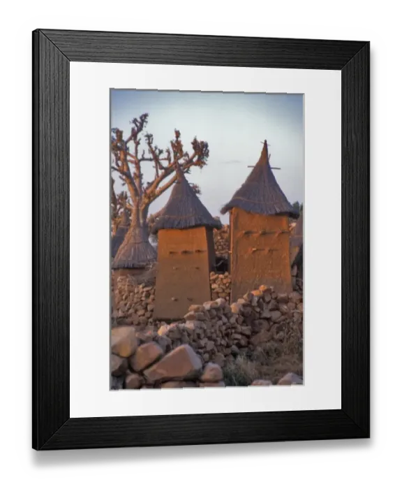 Framed Print : Houses in the village of Idjeli Dono, the highest of the three Idjeli villages, at sunset Framed Print : Houses in the village of Idjeli Dono, the highest of the three Idjeli villages, at sunset