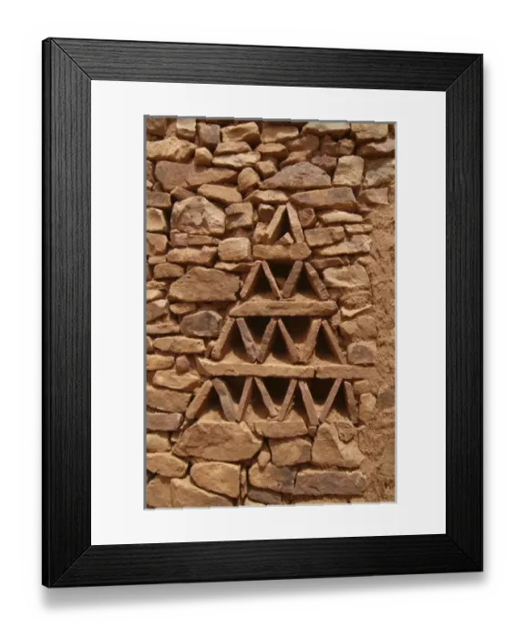 Framed Print : Mauritania, Adrar, Ouadane, Pattern