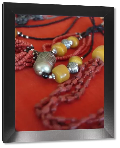 Mauritania, Adrar, Chinguetti, Necklaces and jewellery