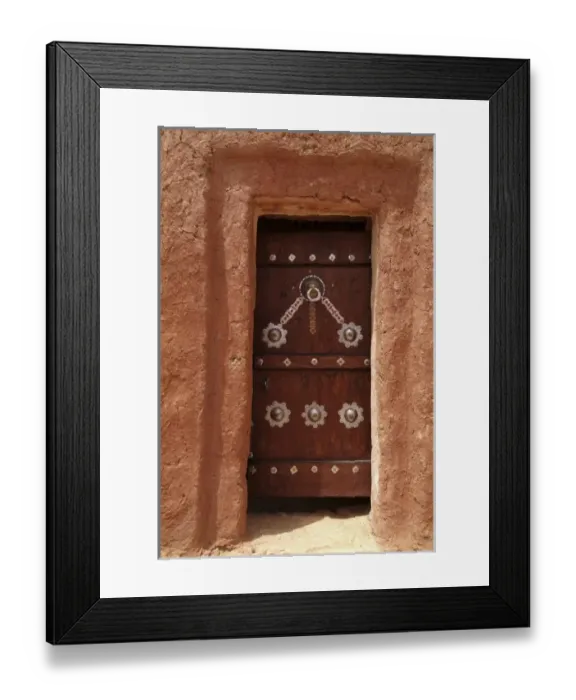 Framed Print : Mauritania, Decorated door in Oualata Framed Print : Mauritania, Decorated door in Oualata