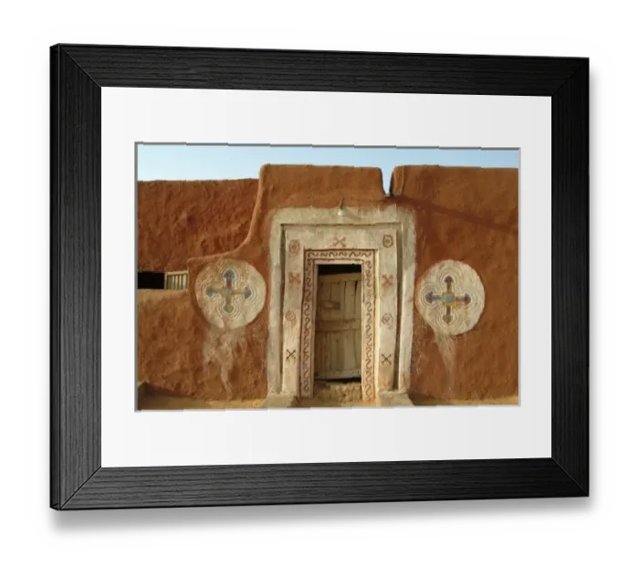 Framed Print : Mauritania, Traditional house in Oualata Framed Print : Mauritania, Traditional house in Oualata