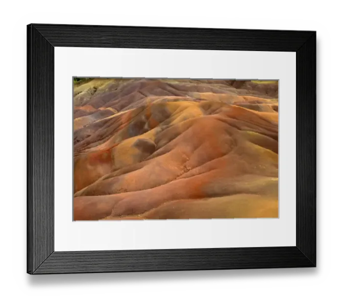 Framed Print : Mauritius, Chamarel. The Chamarel coloured earths are reputed to be of 7 different shades of brown Framed Print : Mauritius, Chamarel. The Chamarel coloured earths are reputed to be of 7 different shades of brown