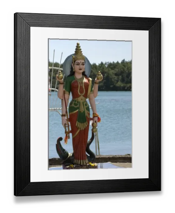 Framed Print : Mauritius, Ganga Talao, Grand Bassin. Hindu goddess Durga Framed Print : Mauritius, Ganga Talao, Grand Bassin. Hindu goddess Durga