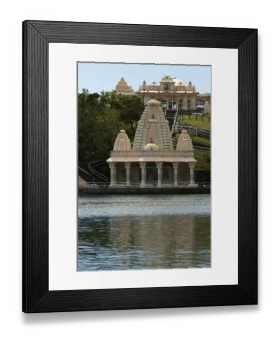 Framed Print : Mauritius, Ganga Talao, Grand Bassin. Hindu temple on the lake Framed Print : Mauritius, Ganga Talao, Grand Bassin. Hindu temple on the lake