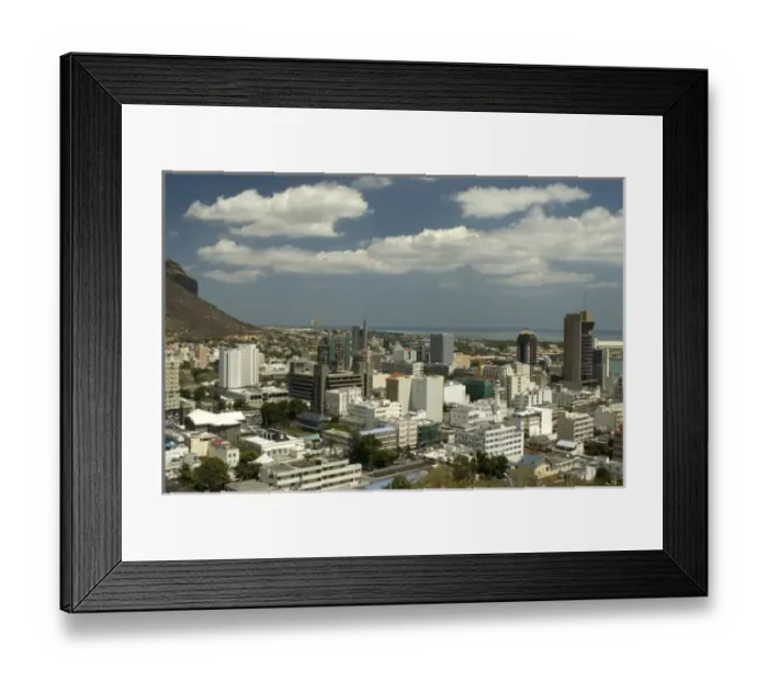 Framed Print : Mauritius, Port Louis. View of Port Louis, capital of Mauritius, from Fort Adelaide Framed Print : Mauritius, Port Louis. View of Port Louis, capital of Mauritius, from Fort Adelaide