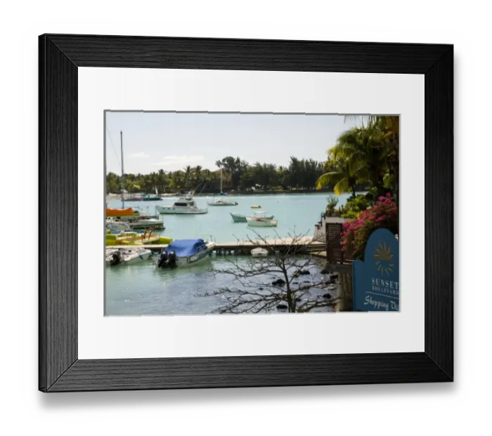 Framed Print : Grand Baie, Northern Mauritius, Africa