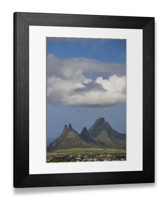 Framed Print : Mauritius, Central Mauritius, Curepipe, Coastal Mountains from Trou aux Cerfs crater Framed Print : Mauritius, Central Mauritius, Curepipe, Coastal Mountains from Trou aux Cerfs crater