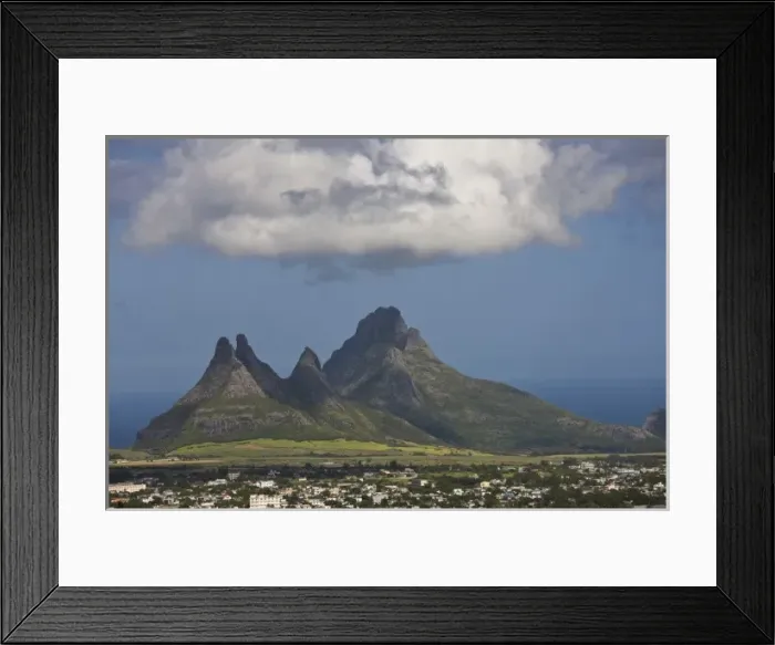 Framed Print : Mauritius, Central Mauritius, Curepipe, Coastal Mountains from Trou aux Cerfs crater Framed Print : Mauritius, Central Mauritius, Curepipe, Coastal Mountains from Trou aux Cerfs crater