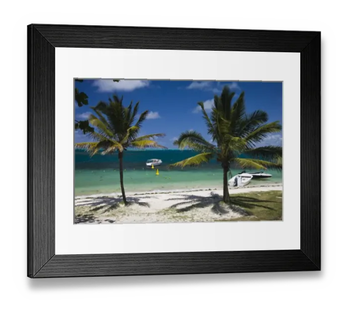 Framed Print : Mauritius, Eastern Mauritius, Belle Mare, East Coast beachfront