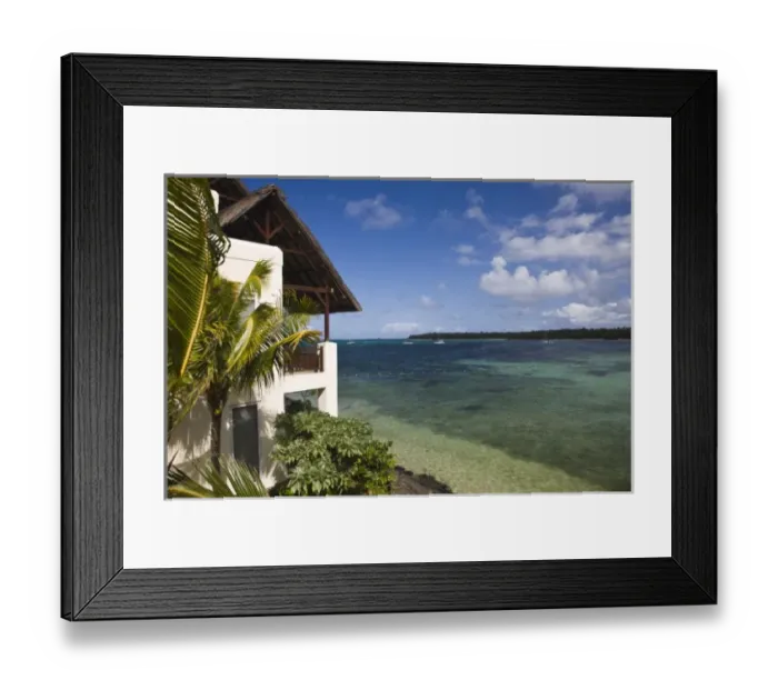 Framed Print : Mauritius, Eastern Mauritius, Trou d Eau Douce, Le Touessrok Resort Hotel, bungalows Framed Print : Mauritius, Eastern Mauritius, Trou d Eau Douce, Le Touessrok Resort Hotel, bungalows