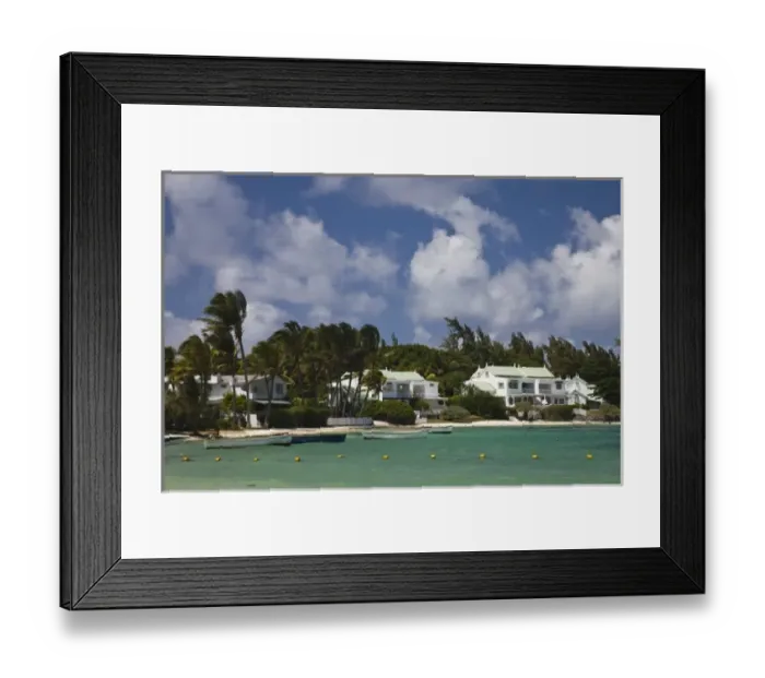 Framed Print : Mauritius, Eastern Mauritius, Trou d Eau Douce, town harbor
