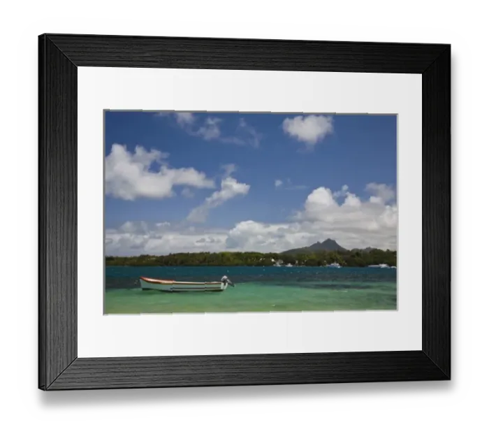 Framed Print : Mauritius, Eastern Mauritius, Trou d Eau Douce, town harbor