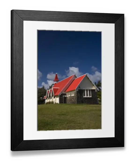 Framed Print : Mauritius, North Mauritius, Cap Maleureux church Framed Print : Mauritius, North Mauritius, Cap Maleureux church