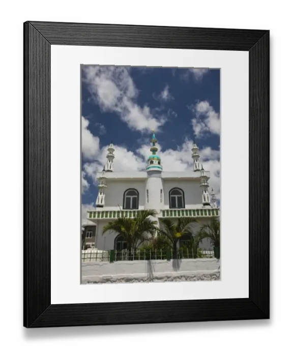 Framed Print : Mauritius, North Mauritius, Grand Baie, Town Mosque