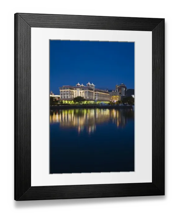 Framed Print : Mauritius, Port Louis, Caudan Waterfront, evening Framed Print : Mauritius, Port Louis, Caudan Waterfront, evening