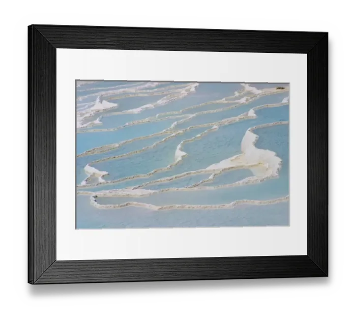Framed Print : Travertine rocks and ponds, Pamukkale (ancient Hierapolis), Turkey