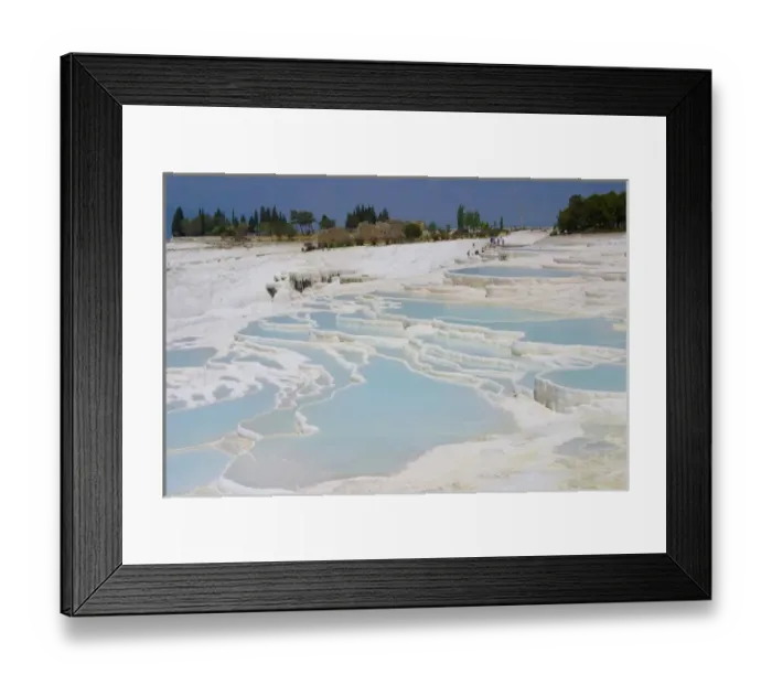 Framed Print : Travertine rocks, ponds, and ancient ruins, Pamukkale (ancient Hierapolis), Turkey Framed Print : Travertine rocks, ponds, and ancient ruins, Pamukkale (ancient Hierapolis), Turkey