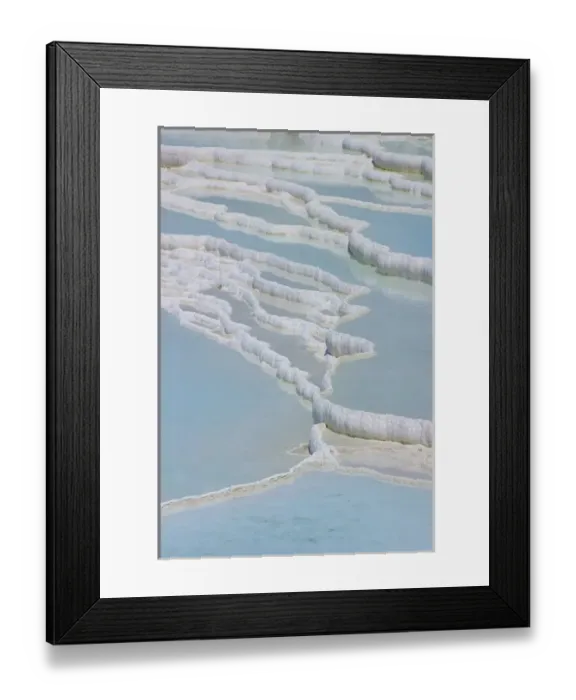 Framed Print : Travertine rocks and ponds, Pamukkale (ancient Hierapolis), Turkey