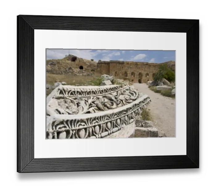Framed Print : Ruins of the ancient Hierapolis, Pamukkale, Turkey Framed Print : Ruins of the ancient Hierapolis, Pamukkale, Turkey