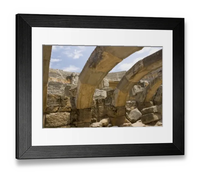 Framed Print : Roman amphitheater of the ancient Hierapolis, Pamukkale, Turkey Framed Print : Roman amphitheater of the ancient Hierapolis, Pamukkale, Turkey