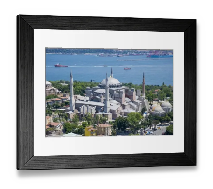 Framed Print : Hagia Sophia church (mosque, museum), aerial, Istanbul - 2010 European Capital of Framed Print : Hagia Sophia church (mosque, museum), aerial, Istanbul - 2010 European Capital of
