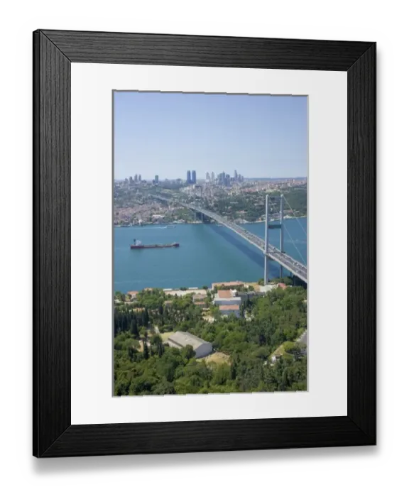 Framed Print : The Bosphorus Bridge, aerial, Istanbul - 2010 European Capital of Culture - Turkey Framed Print : The Bosphorus Bridge, aerial, Istanbul - 2010 European Capital of Culture - Turkey