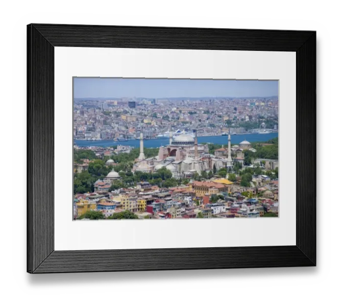 Framed Print : Hagia Sophia church (mosque, museum), aerial, Istanbul - 2010 European Capital of Framed Print : Hagia Sophia church (mosque, museum), aerial, Istanbul - 2010 European Capital of