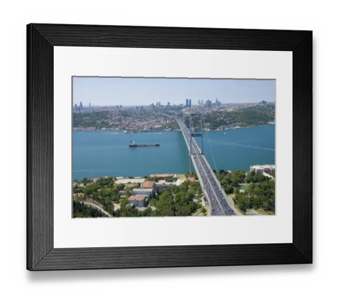 Framed Print : The Bosphorus Bridge, aerial, Istanbul - 2010 European Capital of Culture - Turkey Framed Print : The Bosphorus Bridge, aerial, Istanbul - 2010 European Capital of Culture - Turkey