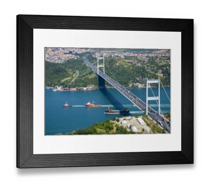 Framed Print : Fatih Sultan Mehmet Bridge over the Bosphorus, aerial, Istanbul - 2010 European Capital Framed Print : Fatih Sultan Mehmet Bridge over the Bosphorus, aerial, Istanbul - 2010 European Capital