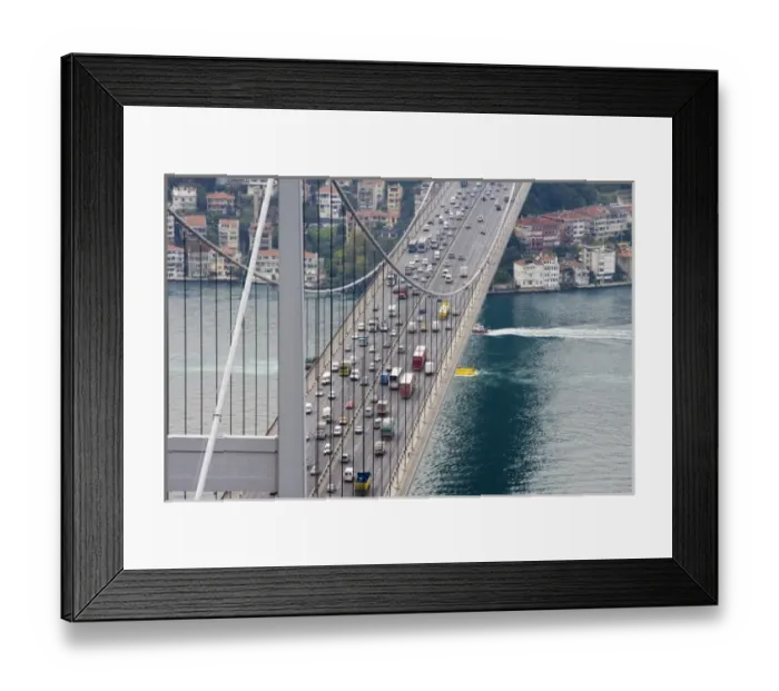 Framed Print : Fatih Sultan Mehmet Bridge over the Bosphorus, aerial, Istanbul - 2010 European Capital Framed Print : Fatih Sultan Mehmet Bridge over the Bosphorus, aerial, Istanbul - 2010 European Capital