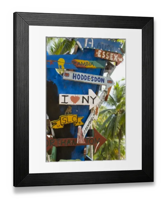 Framed Print : Direction Sign