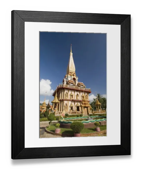 Framed Print : Thailand, Phuket, Wat Chalong temple Framed Print : Thailand, Phuket, Wat Chalong temple