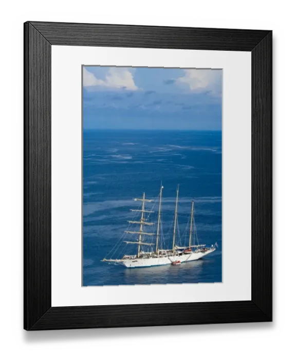Framed Print : Thailand, Andaman Sea. Star Fyer clipper ship anchored off Ko Miang Island Similan Framed Print : Thailand, Andaman Sea. Star Fyer clipper ship anchored off Ko Miang Island Similan